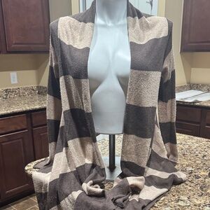 Acrobat Brown and Tan Striped Cardigan